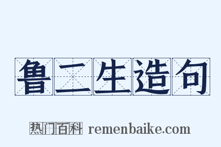 鲁二生造句是什么意思的图片